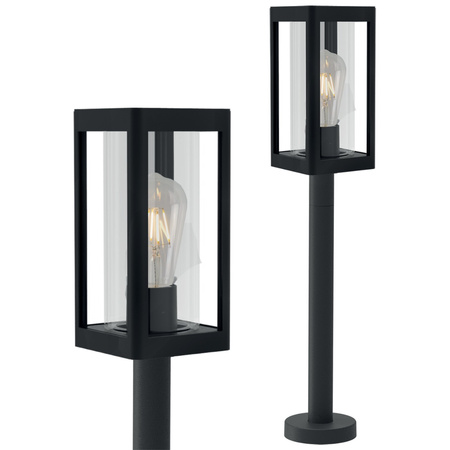 Lampa Ogrodowa Zewnętrzna E27 SŁUPEK 50cm QUADRA LUMILED