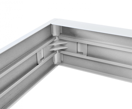 Ramka Zatrzaskowa Natynkowa do Paneli LED 60x60 Aluminiowa Wysoka 70mm Biała Ecolight