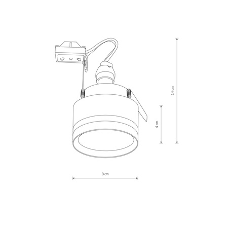 Oprawa Podtynkowa Sufitowa GU10 Czarna MLJET 10493 Nowodvorski