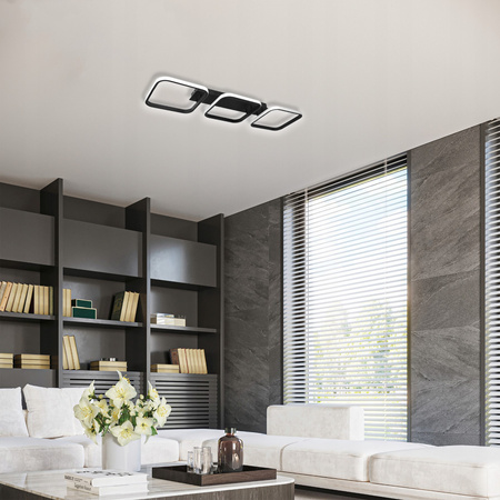 Lampa Sufitowa Żyrandol LED 33W NEBULA CANIS Czarny