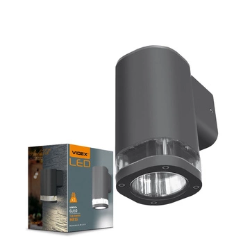 Kinkiet Ogrodowy Lampa Elewacyjna Zewnętrzna IP54 GU10 Szara BRUNO Videx