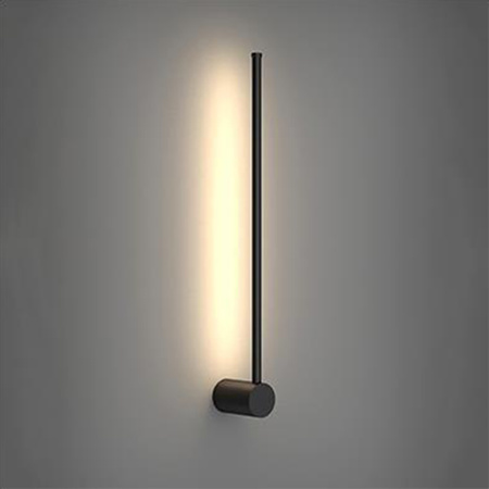 Kinkiet LED CATRINA lampa ścienna CZARNA Metal 9W 60cm styl nowoczesny