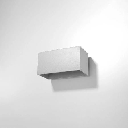 Lampa Ścienna Kinkiet Góra Dół 2x G9 Prostokątna Szara Nowoczesna Quad Sollux