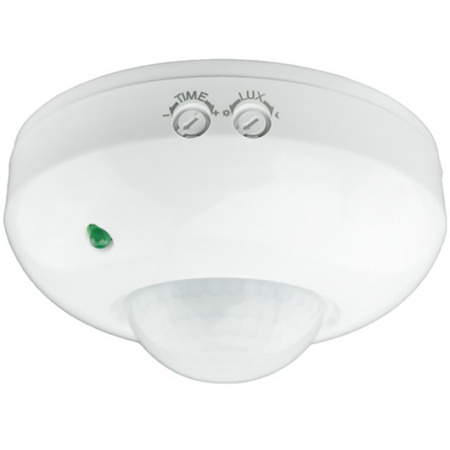 Czujnik Ruchu i Zmierzchu PIR 360° 6m Sufitowy Biały