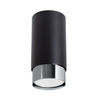 Lampa Sufitowa Oprawa Natynkowa Tuba Spot GU10 Czarna Chrom Nero Bittersweet Shimmer SL.1408 Sollux