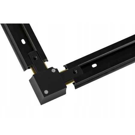 Łącznik Kątowy Narożny do Listw Szynowych Jednofazowych Czarny