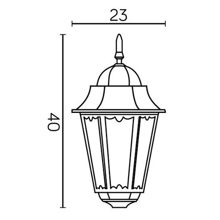 Klosz Głowica do Lampy Ogrodowej Zewnętrznej Stojącej Retro Classic II K 1018 H E27 Su-Ma