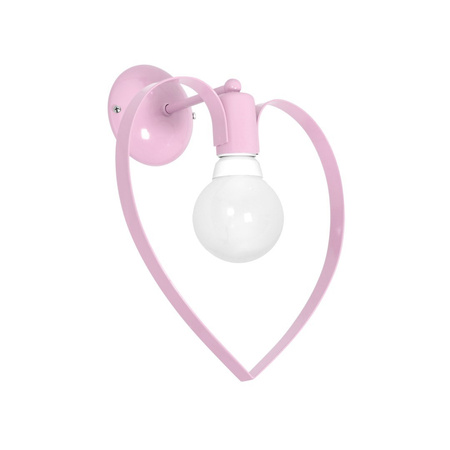 Lampa Ścienna Kinkiet AMORE Różowa 1xE27 Milagro