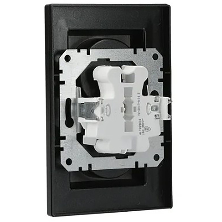 Gniazdo Podwójne 2P+PE z Ramką Podtynkowe Asfora IP20 Antracyt