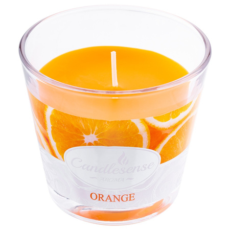 Świeca zapachowa dekoracyjna w szkle Pomarańcza