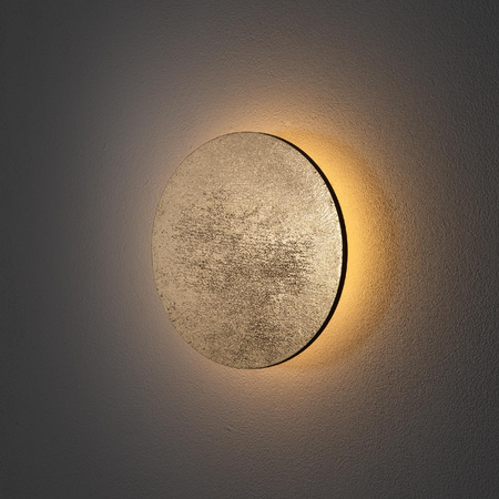 Kinkiet Ścienny Lampa Natynkowa LED 7W 60lm 3000K Ciepła Złota Nowoczesna RING WOOD LED S 10280 Nowodvorski