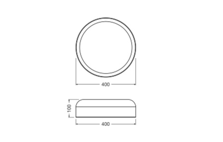 Plafon LED Lampa Sufitowa Natynkowa 18W 750lm 3000K Ciepła Brązowy 40cm Decor Ledvance