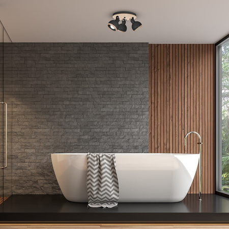 Lampa Sufitowa OVAL Czarna 3xE27 Milagro