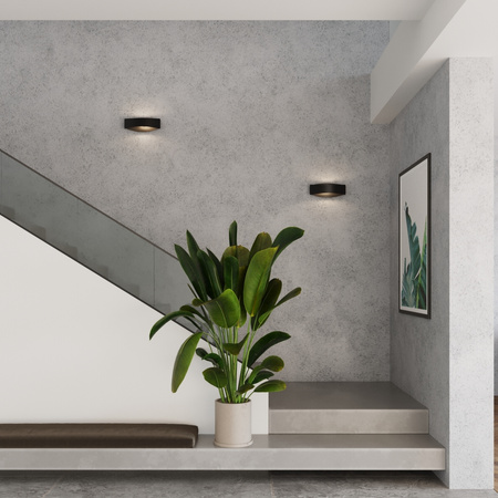 Lampa Ścienna Kinkiet G9 eliptyczny Czarna Nowoczesna Toni Sollux