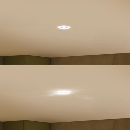 Oprawa Podtynkowa Wpuszczana LED 5W 500lm 2700K Ciepła Ruchoma Okrągła biały Ściemnialna 3-STEP SceneSwitch Cilantro Philips