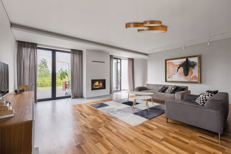 Plafon LED Lampa Sufitowa Natynkowa Jasmin 3x E27 48cm Okrągła Drewno KANLUX