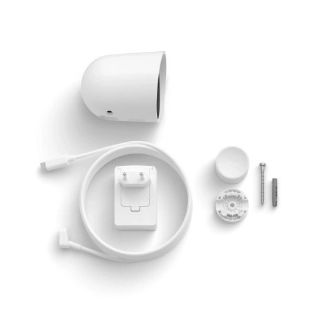 Kamera Przewodowa Zewnętrzna IP 2K QHD 1440p CMOS Biała Zigbee WiFi SMART Security Camera Secure Philips HUE