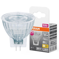 Żarówka LED MR11 Reflektor GU4 4.5W = 35W 345lm 2700K Ciepła CRI90 12V 36° Ściemnialna SUPERSTAR Osram
