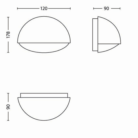 Kinkiet Ogrodowy Lampa Elewacyjna Zewnętrzna LED 3W 270lm 2700K IP44 Antracyt Dust Philips