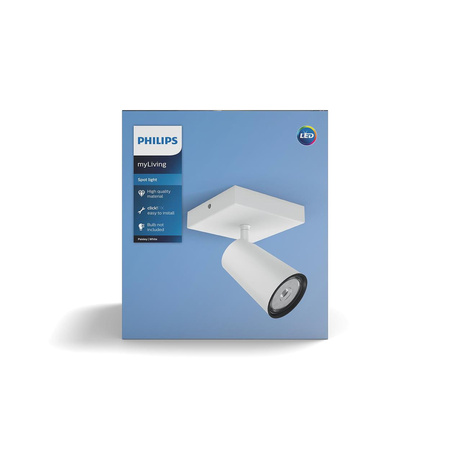 Lampa Reflektor Kinkiet Ścienny GU10 Biała Paisley Philips