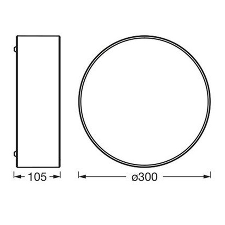 Plafon Lampa Sufitowa Natynkowa E27 Czarny 30cm Orbis Ledvance