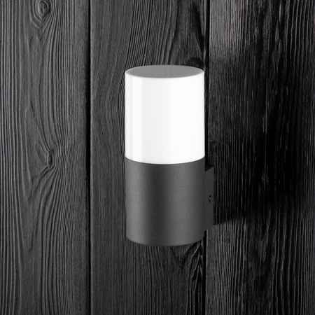 Kinkiet ogrodowy elewacyjny LED E27 IP44 17cm Grafit DALLAS GOLDLUX (Polux)