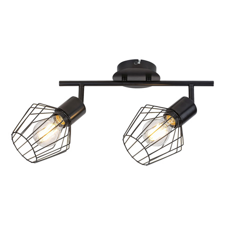 Lampa Sufitowa Punktowa Reflektor Spot 2x E27 Czarny Industrialny Belano 3535 Rabalux