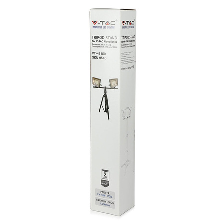 Statyw Stojak Podwójny do Naświetlaczy LED TRIPOD Czarny VT-41150B V-TAC