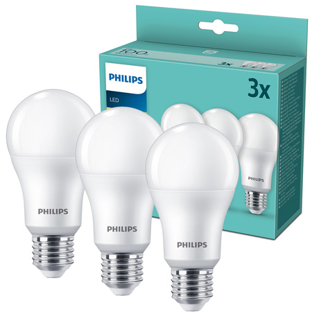 3x Żarówka LED E27 A67 13W = 100W 1521lm 2700K Ciepła 180° Essential Philips