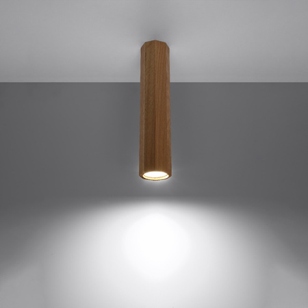 Lampa Sufitowa Oprawa Natynkowa SPOT TUBA Reflektor GU10 Ruchoma Geometryczna Brązowa Skandynawska Zeke Sollux