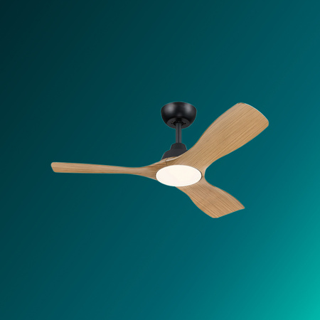 Wentylator Sufitowy 28W Lampa Sufitowa LED 24W 2650lm 3000/4300/6500K CCT Czarna Brązowa + Pilot Olas Philips