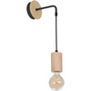 Kinkiet w stylu industrialnym lampa ścienna metal + drewno MiLAGRO LINES 1x E27