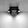 Lampa Sufitowa Oprawa Natynkowa SPOT TUBA Reflektor 4x GU10 Kwadratowa Czarna Nowoczesna Merida Sollux
