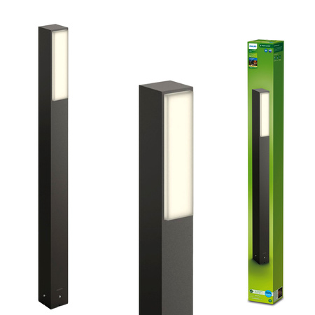 Lampa Ogrodowa LED Słupkowa Przyścieżkowa STRATOSPHERE 3,8W 4000K Neutralna IP44 Antracyt PHILIPS