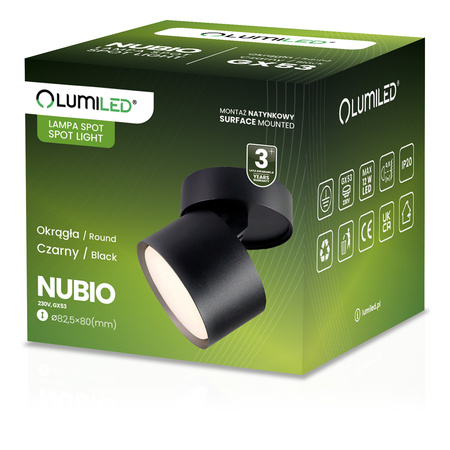Oprawa HALOGENOWA Natynkowa NUBIO Tuba Gx53 LED Spot Kinkiet Sufitowa Walec LUMILED