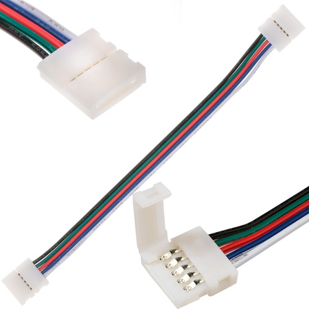 Złączka do Taśm LED RGB+W 12mm 5-PIN Dwustronna z Przewodem