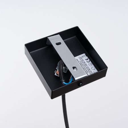 Lampa Sufitowa Wisząca Zwis E27 Żyrandol Kwadratowa Brązowa Skandynawska Aries Sollux