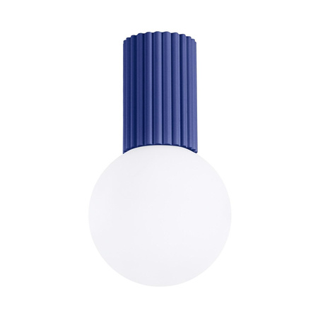 Lampa Łazienkowa Oprawa Natynkowa Sufitowa G9 Okrągła Granatowa Nowoczesna Matowa IP44 Halo Sollux