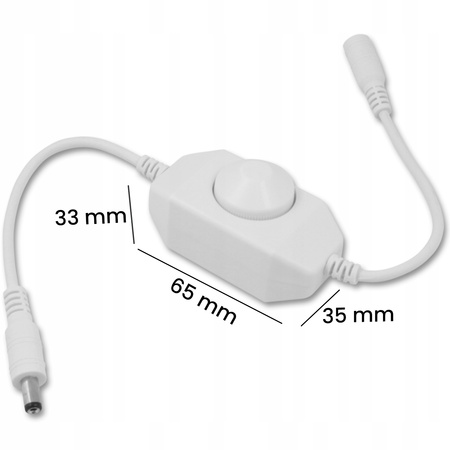 Ściemniacz Do Taśm LED Sterownik Manualny 6A 12 - 24V BIAŁY