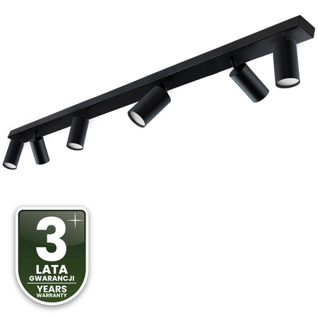 Lampa Sufitowa Plafon SPOT TUBA Reflektor Oprawa Halogenowa Skośna 6x GU10 TABULA LUMILED