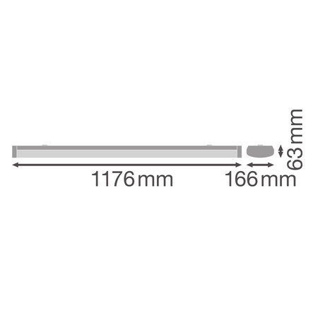 Lampa Oprawa Liniowa Listwa Oświetleniowa 32W 4160lm 3000K Ciepła Ściemnialna Biały Linear Ledvance