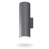 Kinkiet Ogrodowy Lampa Elewacyjna Zewnętrzna IP54 2x E27 Szara PORTER Videx