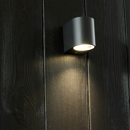 Kinkiet Ogrodowy Elewacyjny Lampa Zewnętrzna GU10 ALLIUM Czarna LUMILED