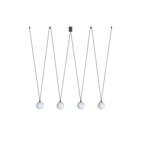 Lampa Sufitowa Wisząca 4x G9 Czarna Nowoczesna SLING 10354 Nowodvorski