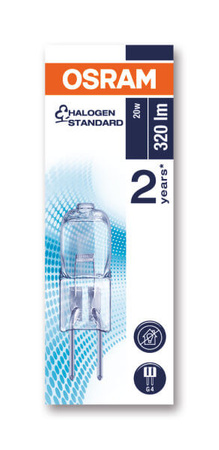 Żarówka Halogenowa G4 Kapsułka 20W 320LM 12V Halostar Oven OSRAM