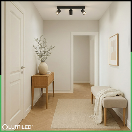 Lampa Sufitowa Plafon SPOT TUBA Reflektor Oprawa Halogenowa Skośna 3x GU10 TABULA LUMILED