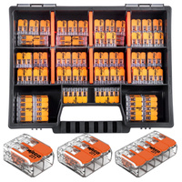 Szybkozłączki Złączki Instalacyjne Zestaw 60 sztuk - 25x 221 2x4mm + 25x 3x4mm + 10x 5x4mm WAGO
