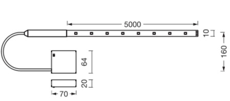 Taśma Pasek LED 5W RGB Bateryjna Pilot 5M Battery Strips Ledvance