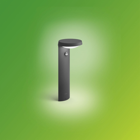 Lampa Ogrodowa Zewnętrzna SŁUPEK 40cm LED 9W 800lm 2700K IP44 z Czujnikiem Ruchu i Zmierzchu Tyla Philips