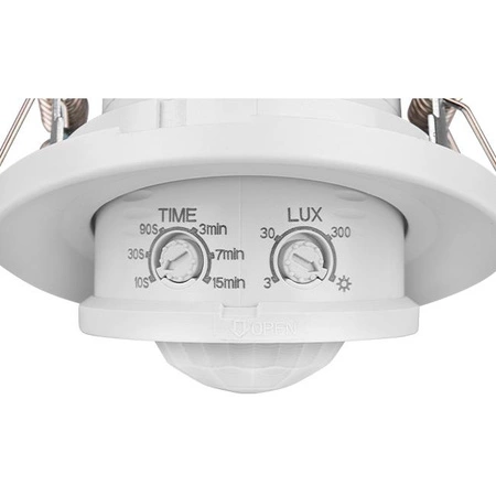 Czujnik RUCHU PIR regulowany podtynkowy 360°